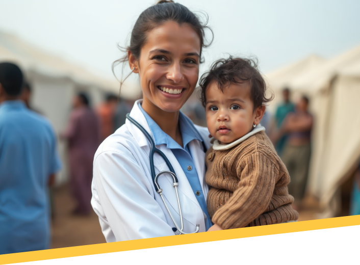 人道支援活動の様子